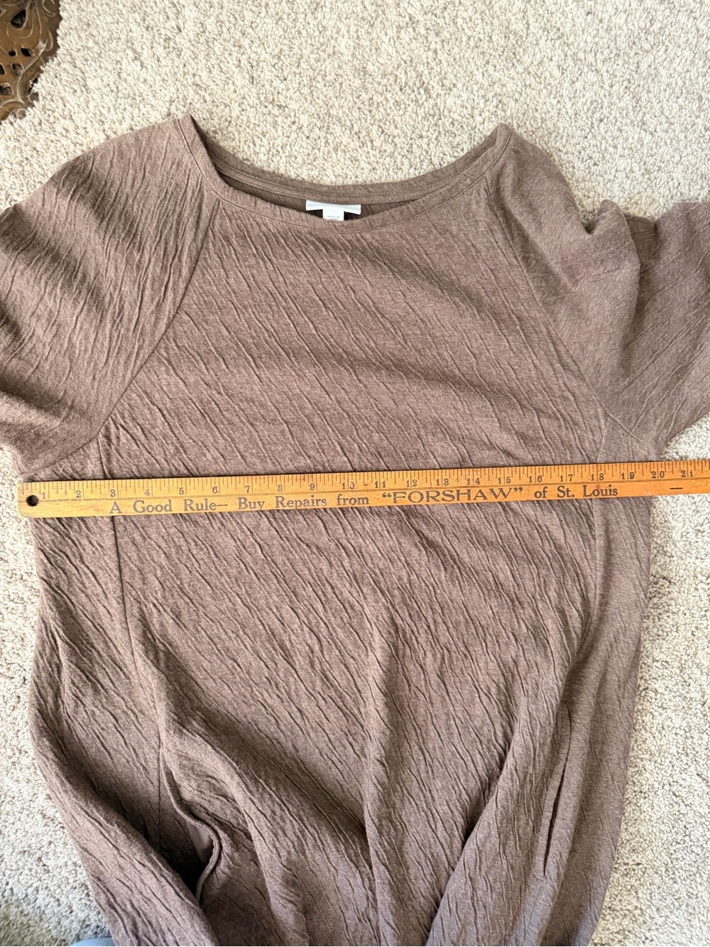 Pure Jill J.Jill Brown Textured Cotton Midi Dress Pockets M - Picture 7 of 8